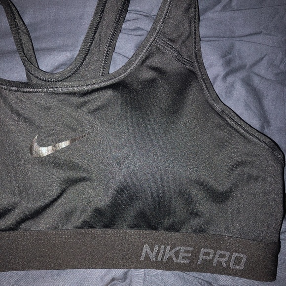 Nike PRO Dri Fit Black Sports Bra SMALL Racerback - Picture 4 of 5